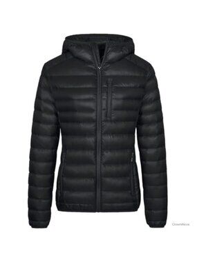 Women's Packable Puffer Down Jacket Hooded Quilted Winter Coat